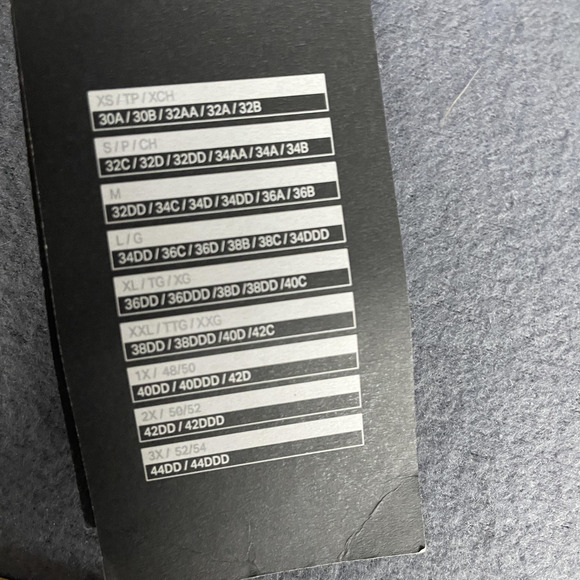 Nike Dri Fit Sports Bra Womens 34DD Black Padded Racerback High Support - Picture 12 of 16